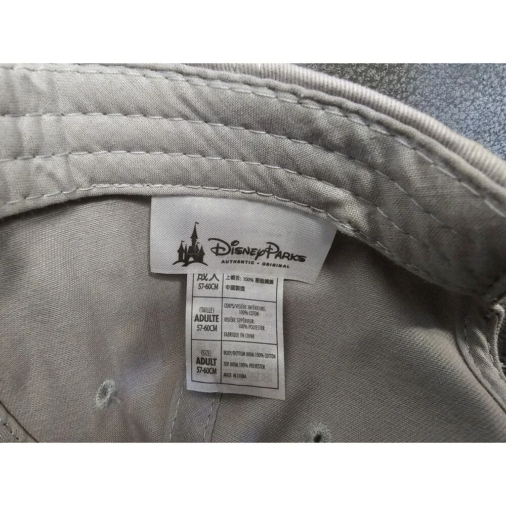 Disney Parks Mickey Mouse Embroidered Glasses Ball Gray Cap Snapback Adult - Picture 2 of 4